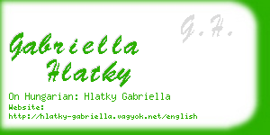 gabriella hlatky business card